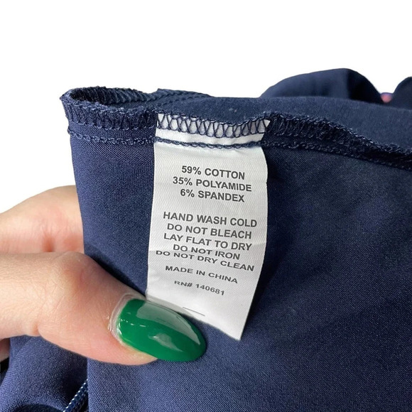 Unique Vintage Polka Dot Fit & Flare Dress Blue Pink Size Small - Picture 10 of 11